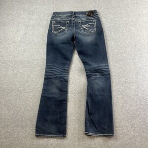 Silver Jeans Aiko Boot Jeans Womens 29x33 Blue Dark Wash Low Rise Flare Denim